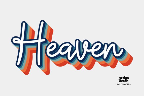 Heaven Christian Phrase Retro SVG PNG Review